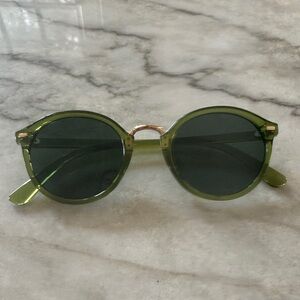Urban Outfitters Green Round Sunglasses